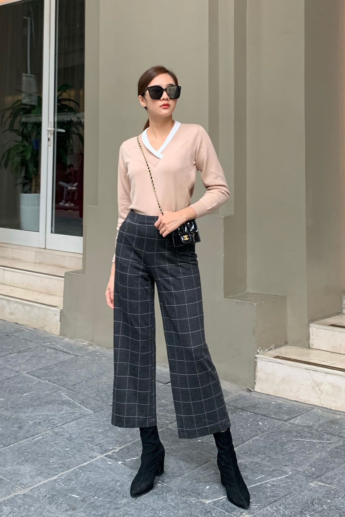 Quần nữ lamer culotte túi chéo l64w21t001