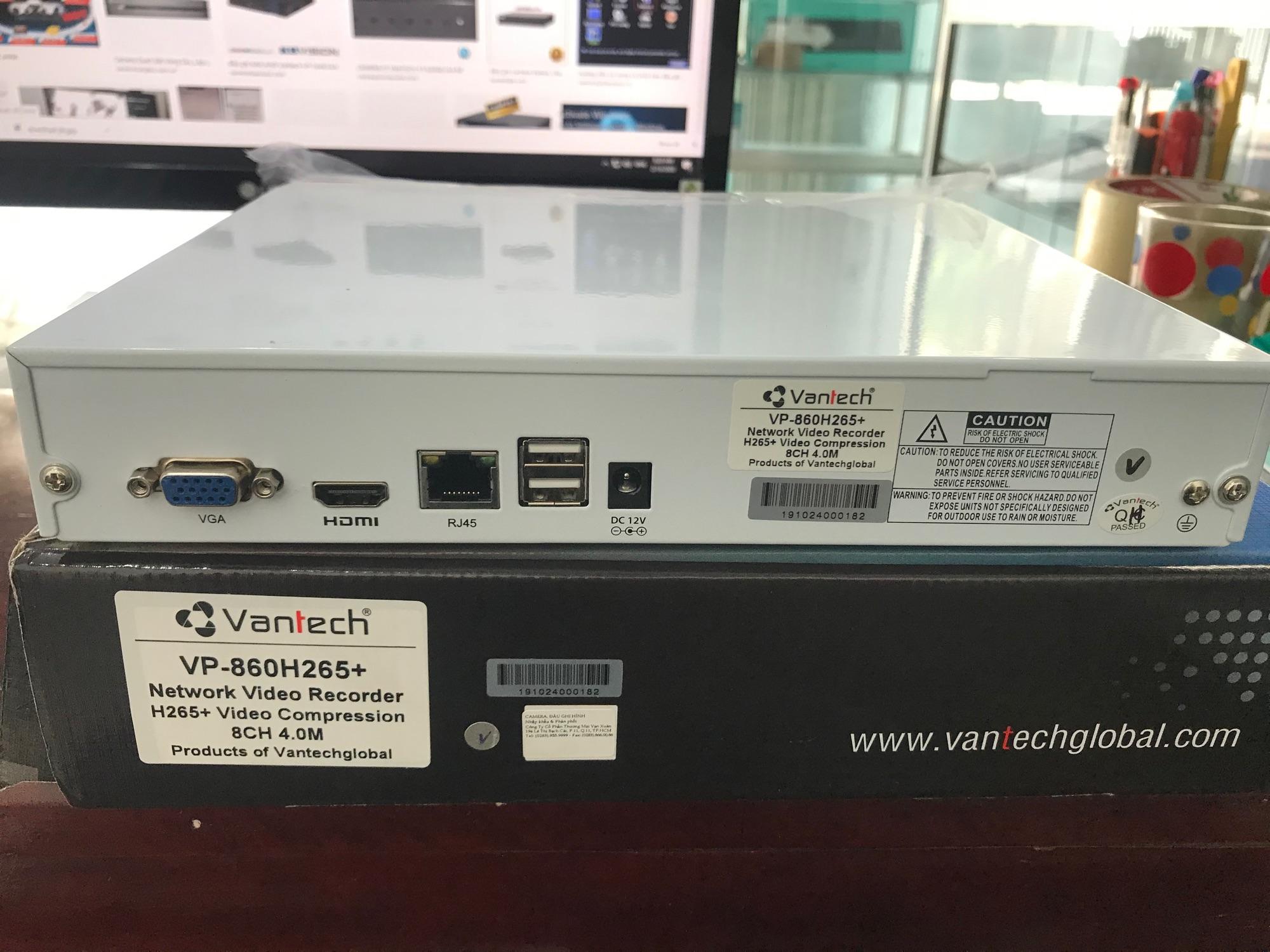 Đầu ghi hình IP 8 kênh Vantech VP-860H265+
