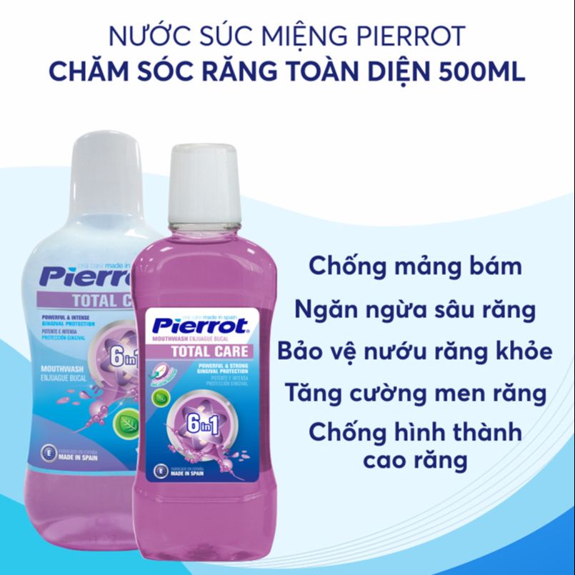 Nước súc miệng chăm sóc răng toàn diện Pierrot 500ML