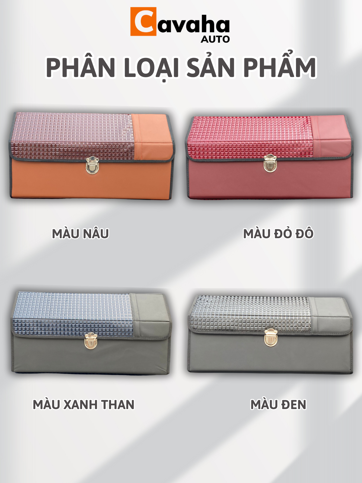 THÙNG ĐỰNG ĐỒ Ô TÔ BẰNG DA LUXURY BẢN 2024