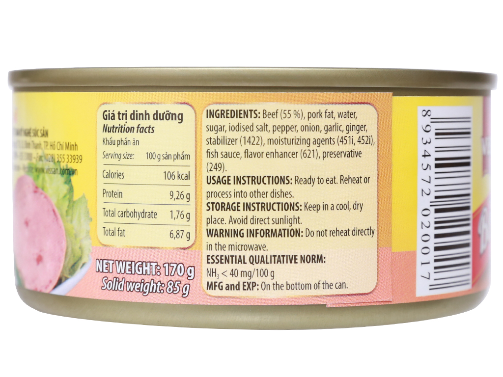 Bò 2 Lát Vissan Hộp 170g