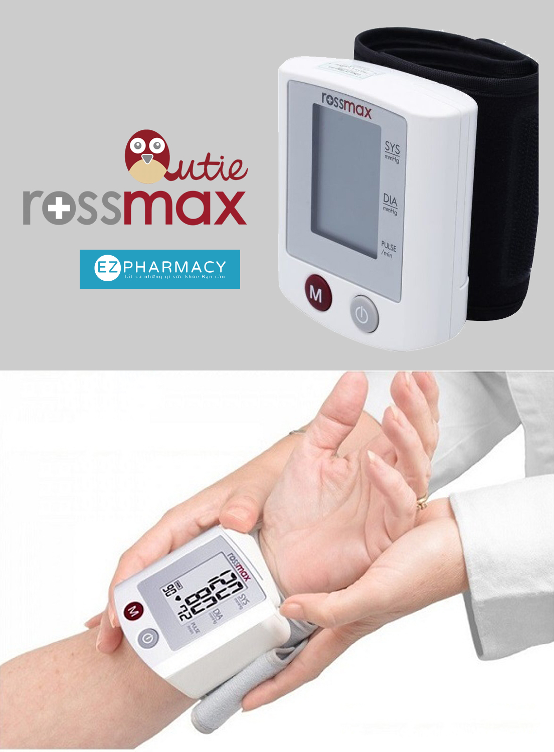 Máy đo huyết áp cổ tay Rossmax S150 - Mỹ