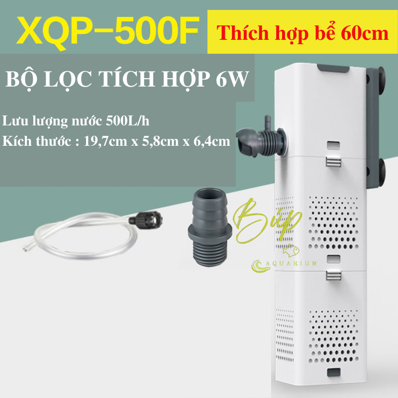 Máy lọc chìm cao cấp sunsun xqp đa chức năng bơm nước, lọc nước và tạo oxy bể cá với thiết kế hiện đại, hoạt động siêu êm