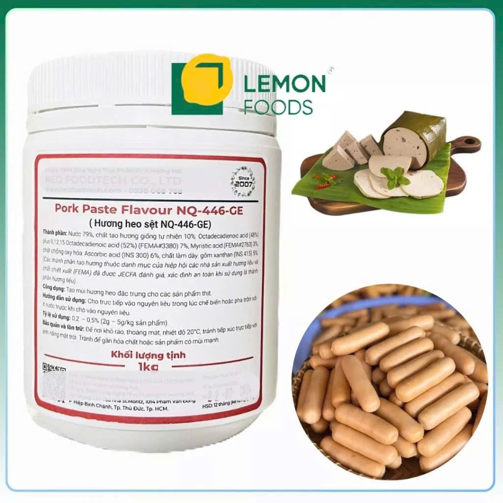 [100g-500g] Hương heo dạng sệt Singapore (Pork Paste Flavour) - Hương thịt heo chuyên dùng cho xúc xích, chả lụa