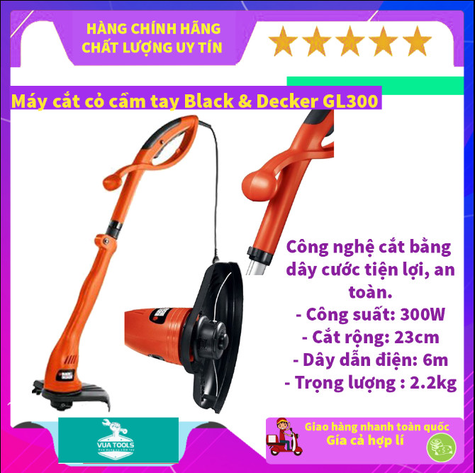 Máy cắt cỏ cầm tay black & decker gl300