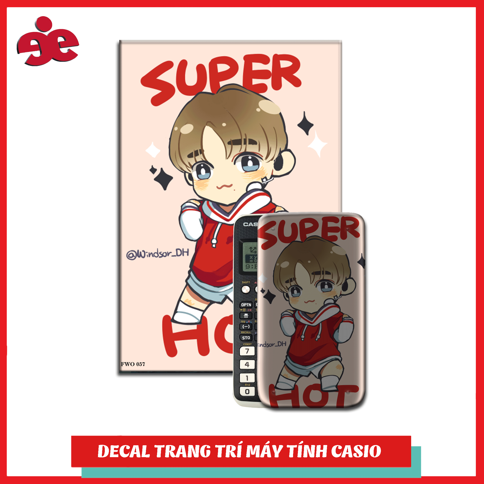 Decal máy tính Casio  Fan Wanna One 057