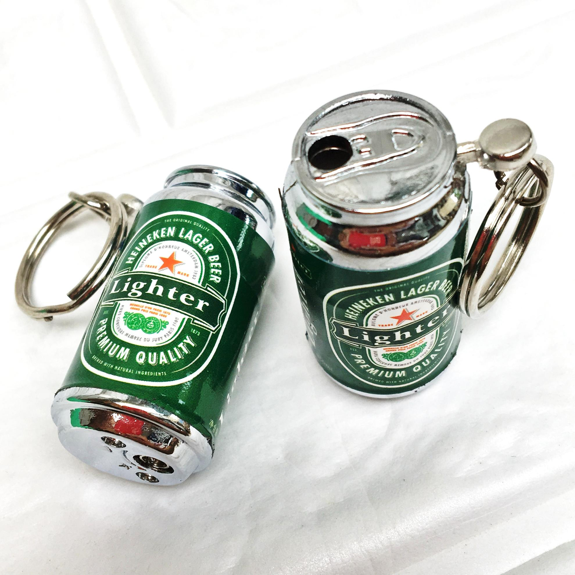 Bật Lửa Móc Khóa Hình Lon Bia Heineken Mini (Xài Gas)