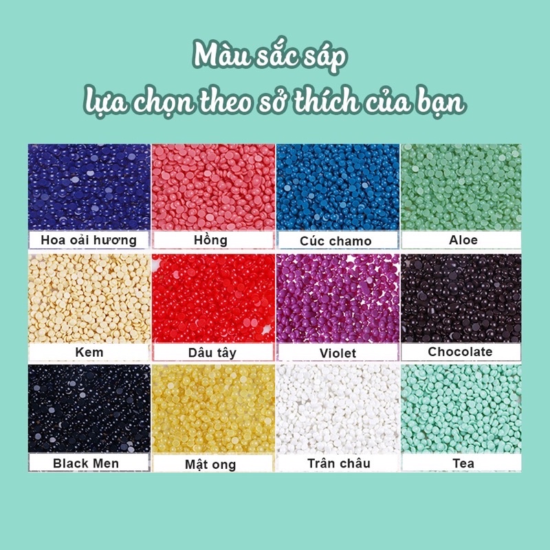 Túi 100g Sáp Wax Lông Dạng Hạt ( Tặng Kèm Que & Bát )