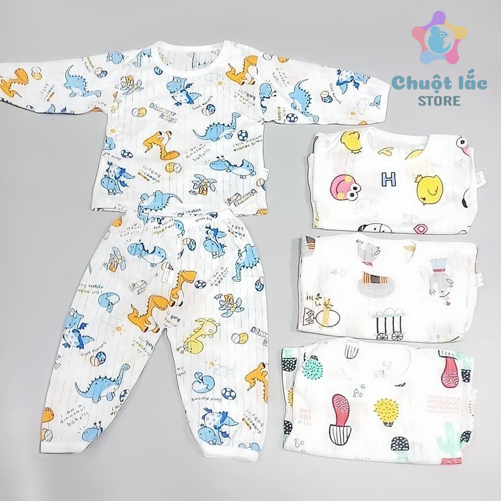 Bộ cottong giấy dài tay cho bé