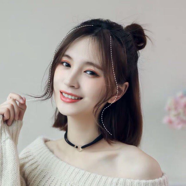 Tóc giả mái hàn quốc 💄 FREESHIP 💄 mái hàn quốc thẳng cúp