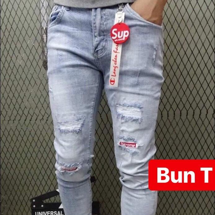 QUẦN JEAN NAM CHẤT BÒ XANH WASH VẢI ĐỎ SUPERMEN KIỂU MỸ SIÊU VIP TT-2000 TRANG BUN FASHION