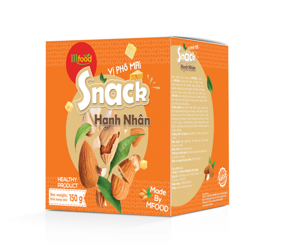 SNACK HẠNH NHÂN VỊ PHÔ MAI TÚI 30G