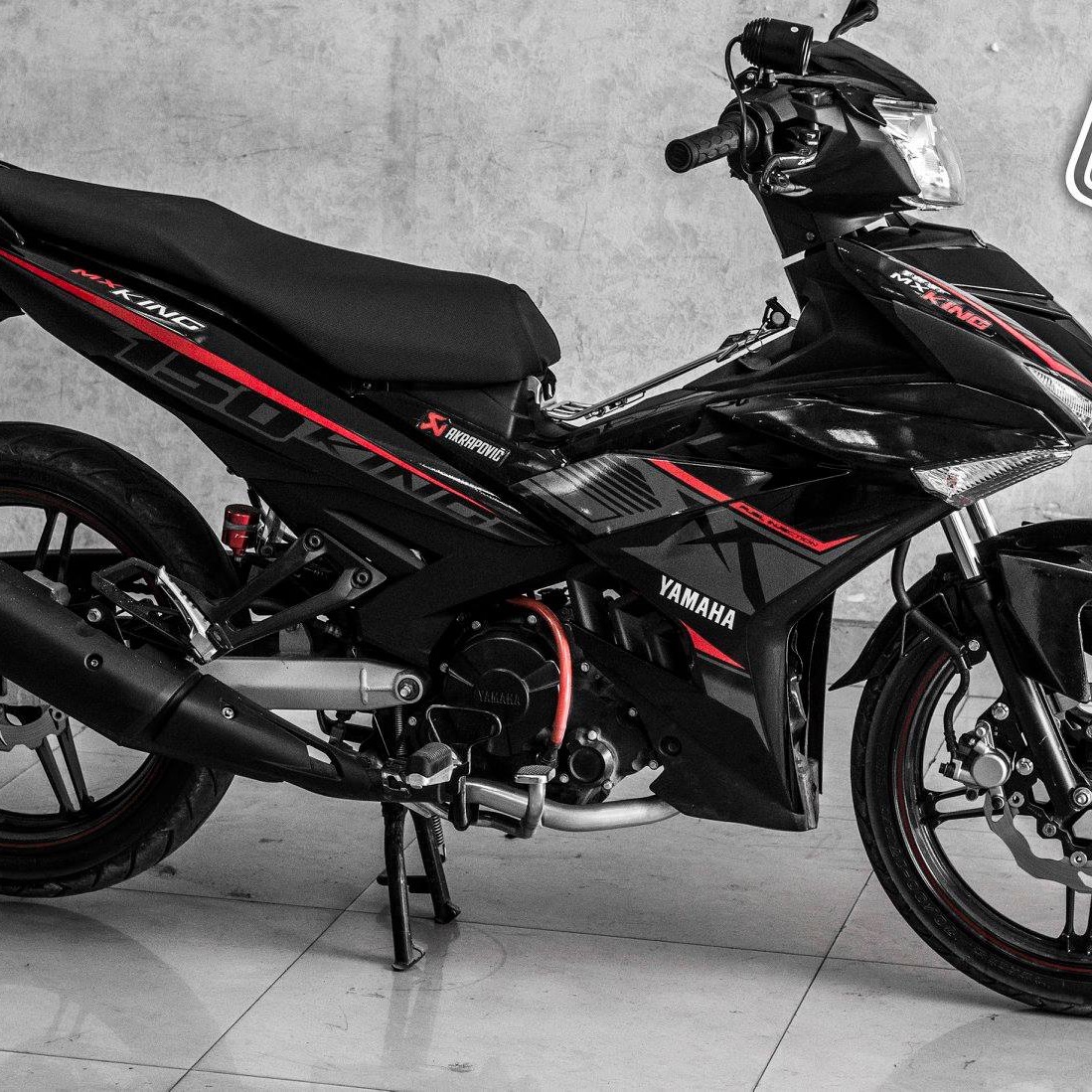 Tem rời ex 150 Mxking chỉ đỏ decal trắng sữa
