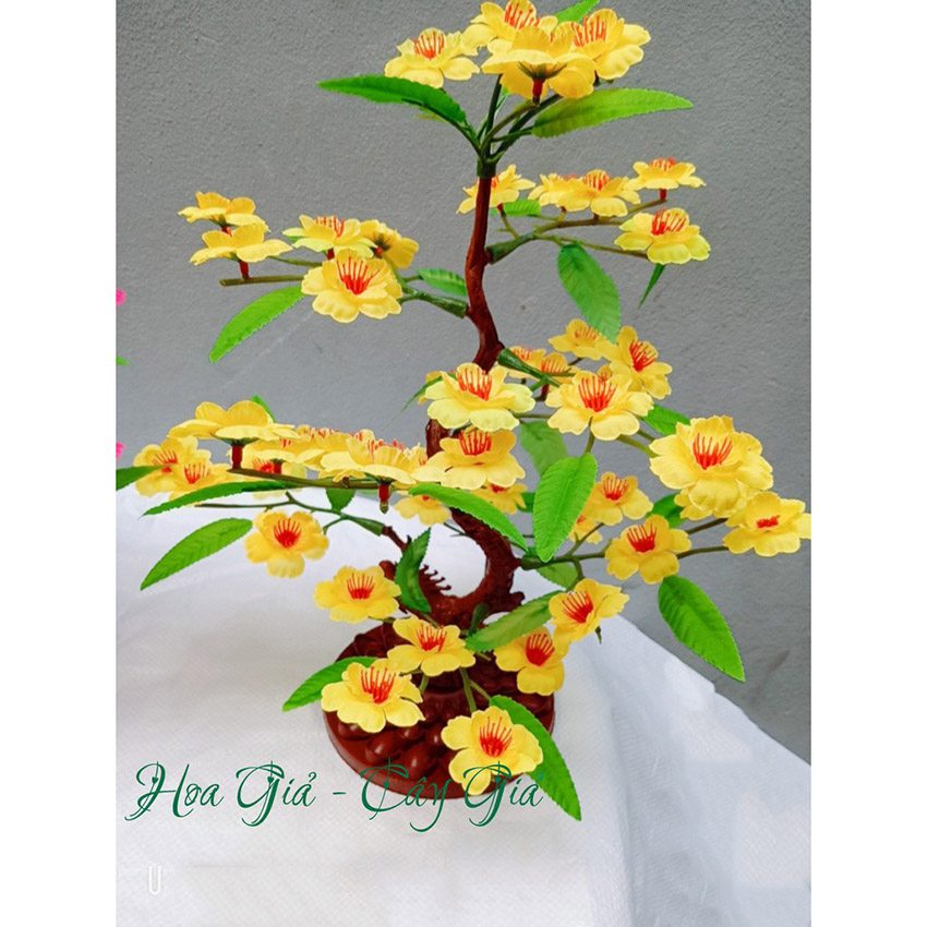 Cây mai trang trí - Hoa giả cao cấp