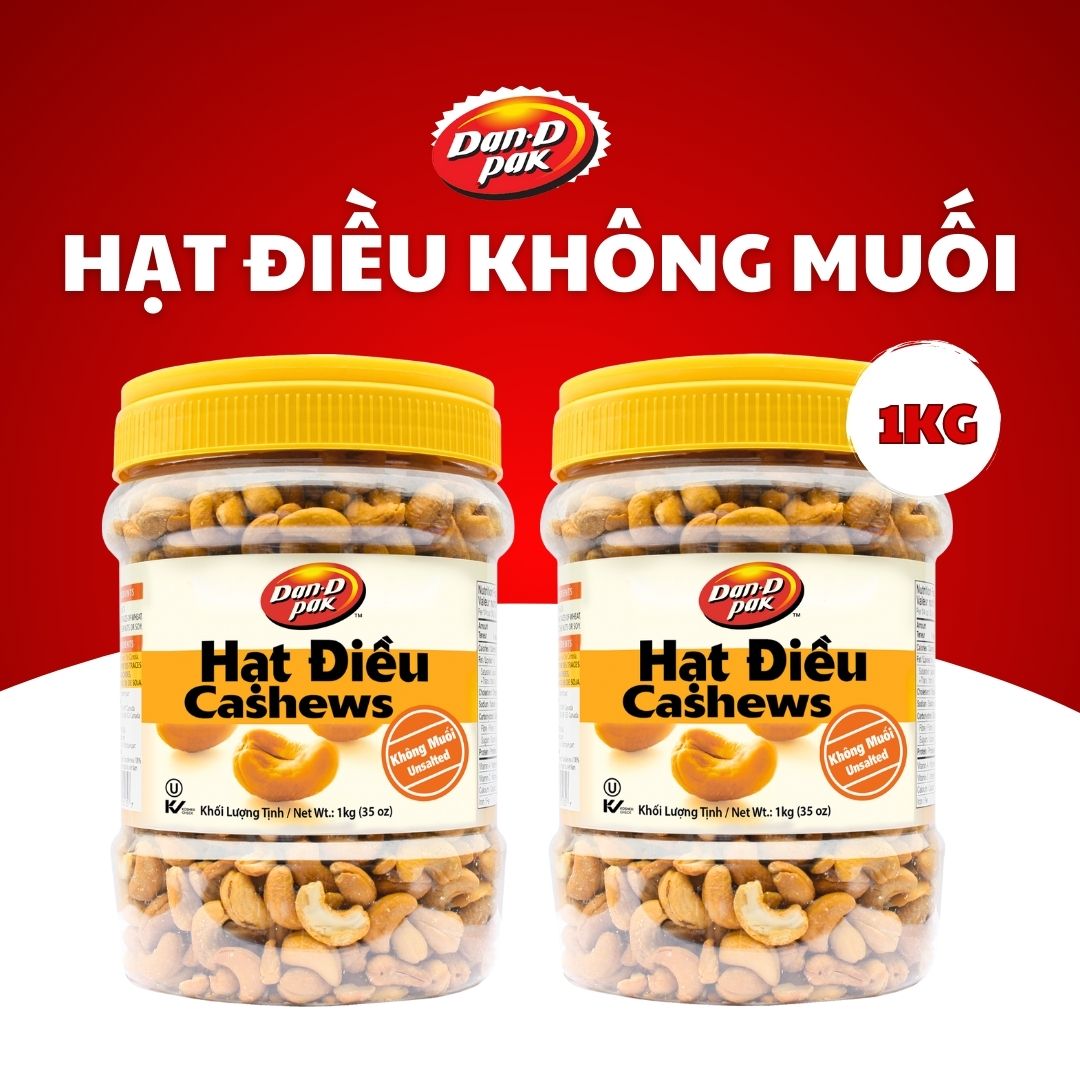 Cashews Unsalted 1Kg Dan D Pak