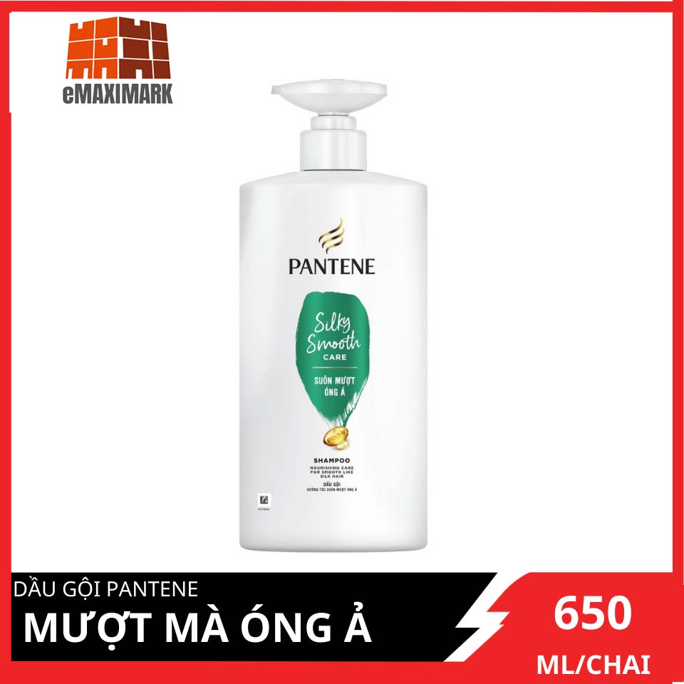 Dầu gội pantene mượt mà óng ả chai 650ml