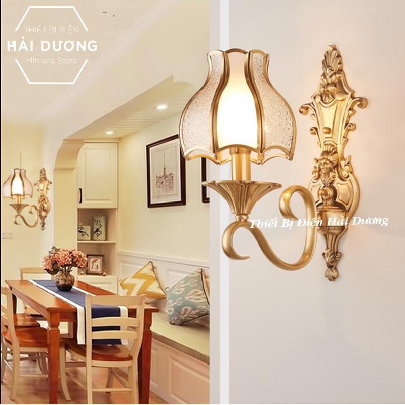 Đèn Gắn Tường Cao Cấp Đồng Nguyên Chất Trang Trí Cổ Điển - B0821 - Đui E14 - Đã bao gồm bóng.  Cam kết giá tốt trên thị trường. 