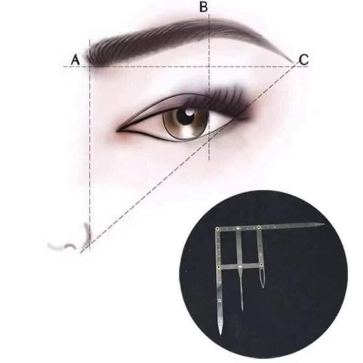 THƯỚC ĐO TỈ LỆ VÀNG PHIBROW - 4 cạnh màu bạc