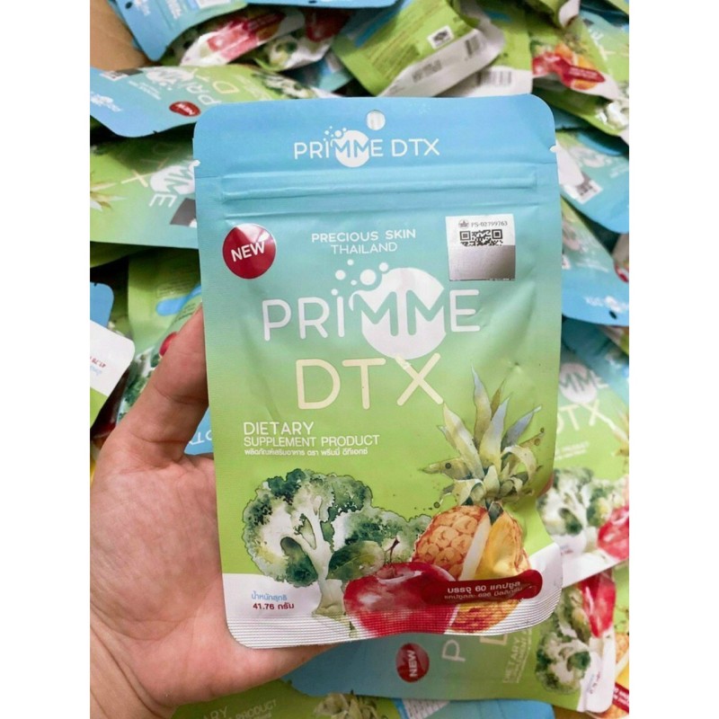 Viên uống giảm cân khữ mỡ rau xanh trái cây cho cơ địa khó - Detox Primme Thái Lan chính hãng
