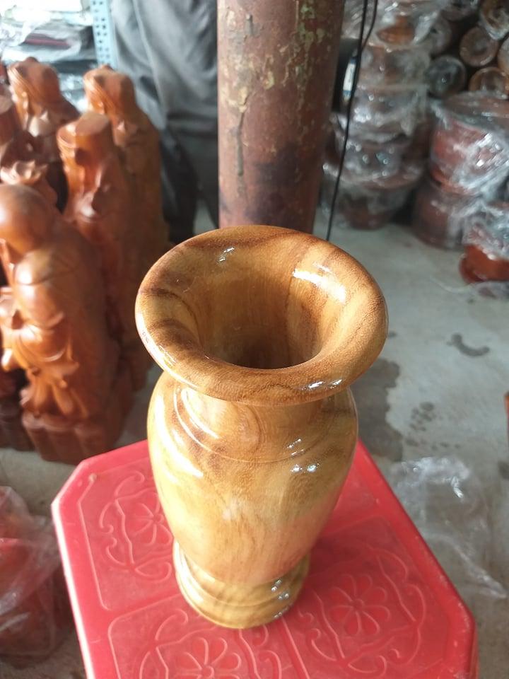 Ống đựng nhang gỗ gỏ cao 25cm