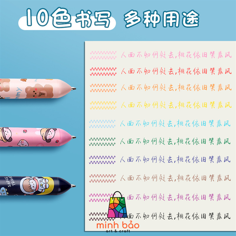 BÚT 8/10 NGÒI, NHIỀU MÀU MỰC DỄ THƯƠNG