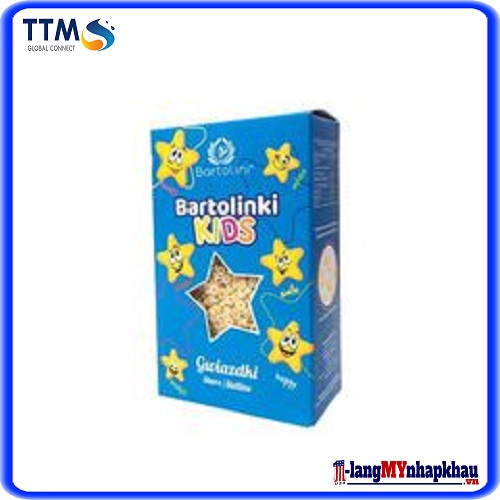 Mì nui cho bé hình ngôi sao Bartolini 250g