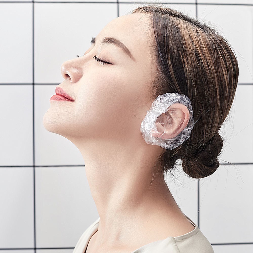 Bịch 100 cái bịt tai ( Che tai ) Nilon hỗ trợ nhuộm tóc