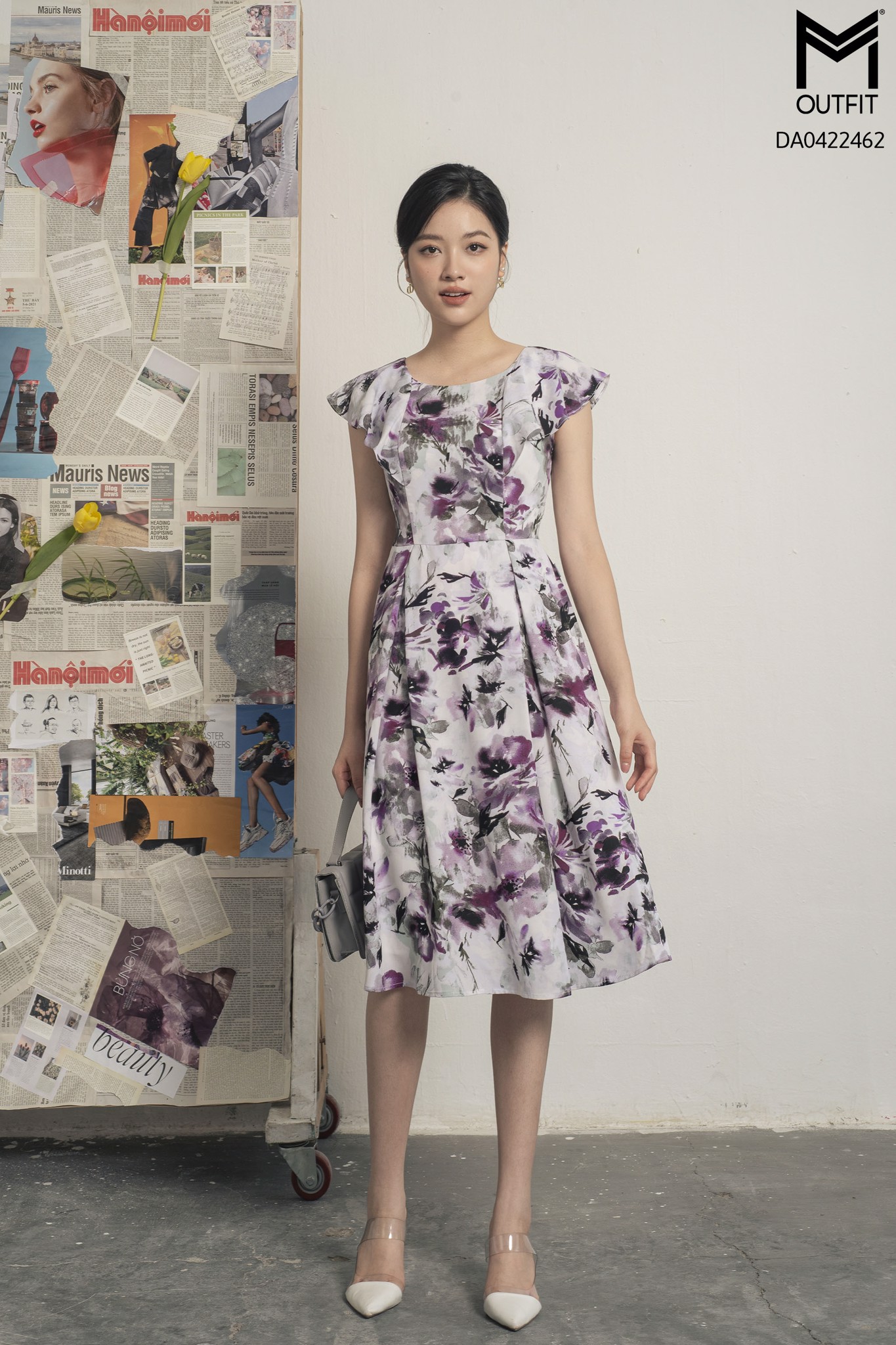 Đầm dáng xòe, ly chụm, tà bong - Mmoutfit