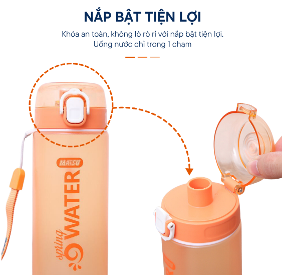 Bình nước thể thao Cao Cấp Spring 700ml ( Nhựa Duy Tân )