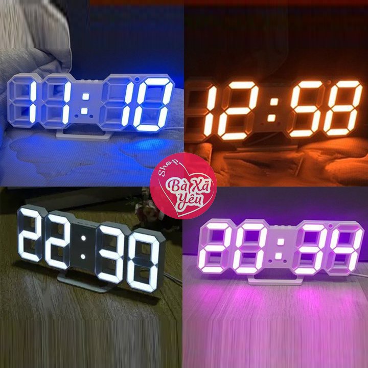 Đồng hồ để bàn đèn LED kiểu dáng sang trọng