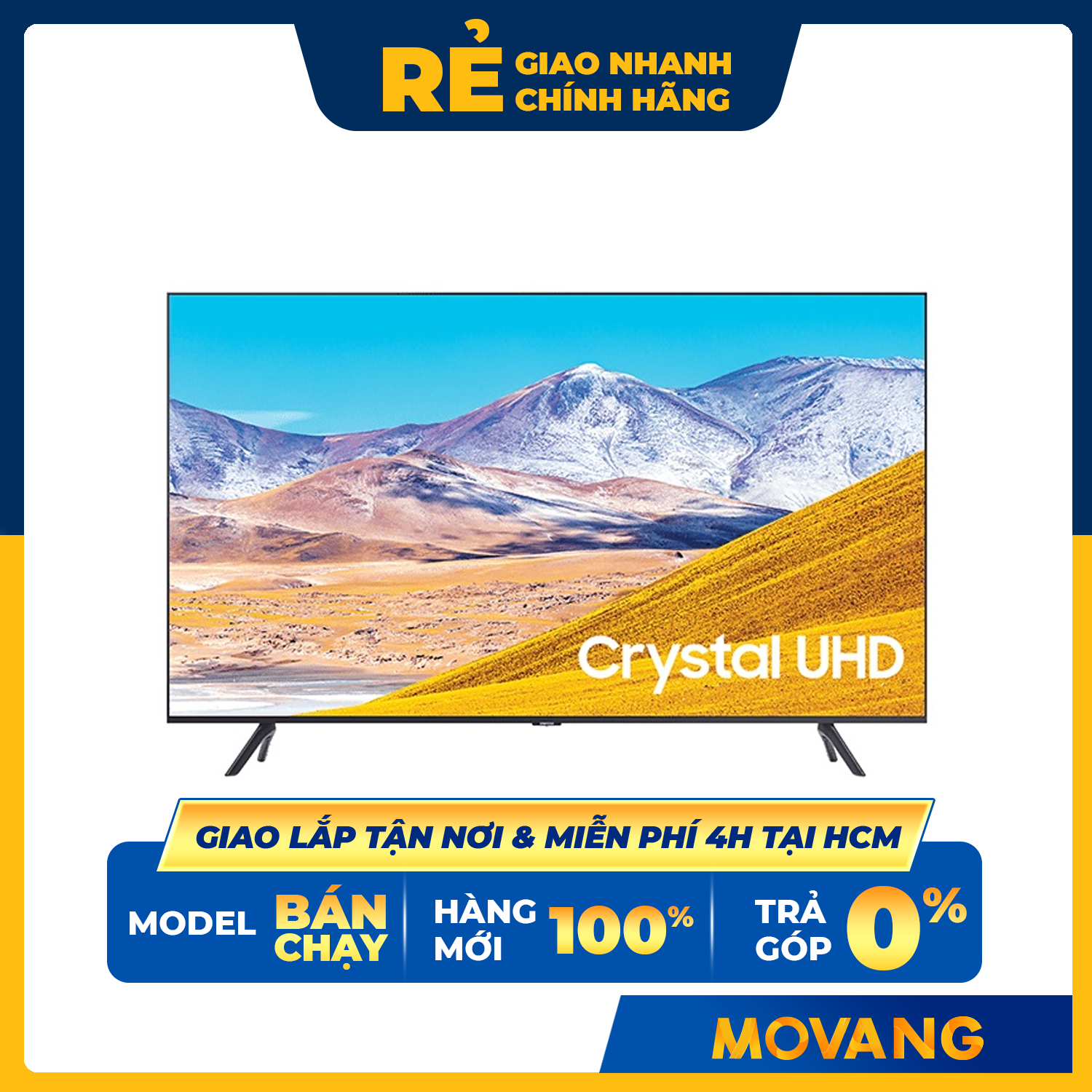 [HCM][TRẢ GÓP 0%] Smart Tivi Samsung 4K 55 inch 55TU8100 (2020) - Công nghệ màu sắc: Công nghệ Crystal Display - Bộ xử lý hình ảnh: bộ xử lý Crystal 4K - Công nghệ HDR