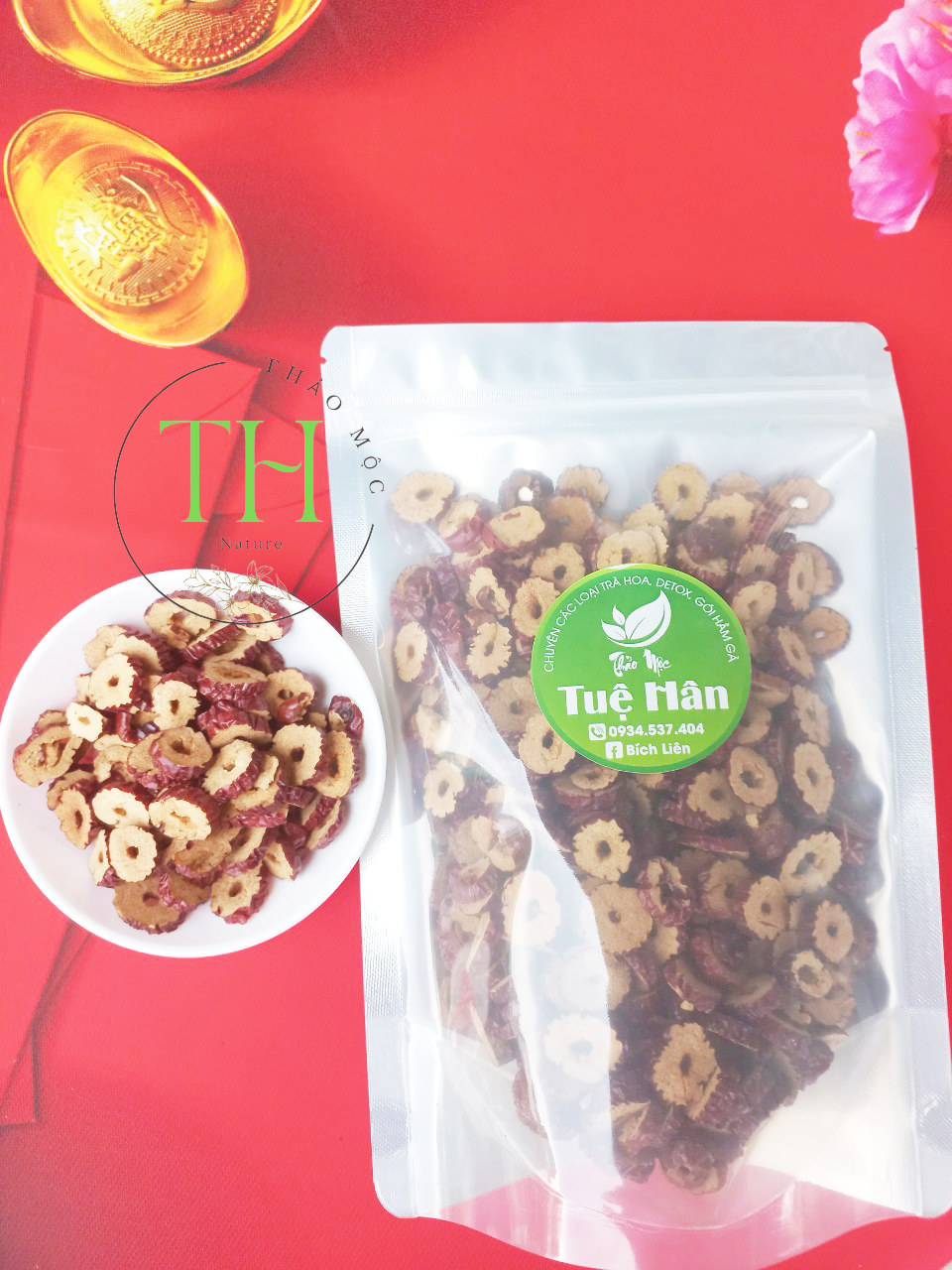 [HÀNG LOẠI 1] TÁO ĐỎ CẮT LÁT sấy khô giòn 100g đỏ, đều, đẹp, chính hãng