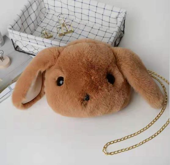 Túi lông hình đầu thỏ tai dài cute
