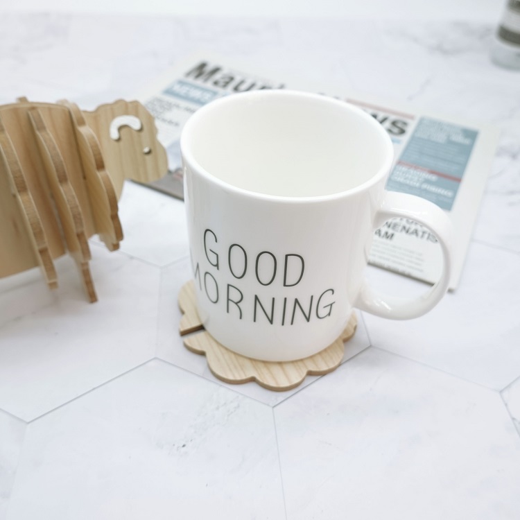 Bộ đế Lót ly bằng gỗ hình con Cừu