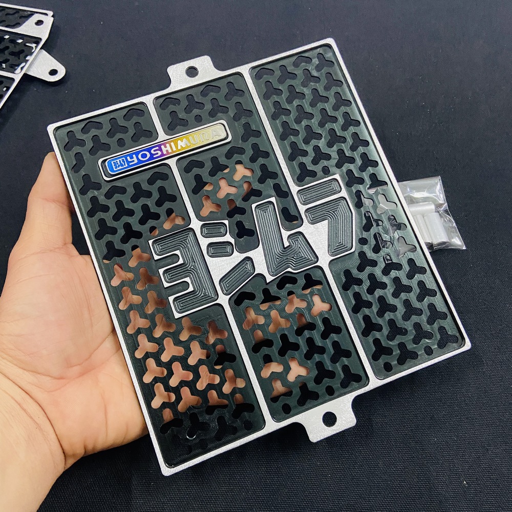 [HCM]CHE KÉT NƯỚC NỀN ĐEN CHỮ TITAN YOSHIMURA CHO CÁC DÒNG XE