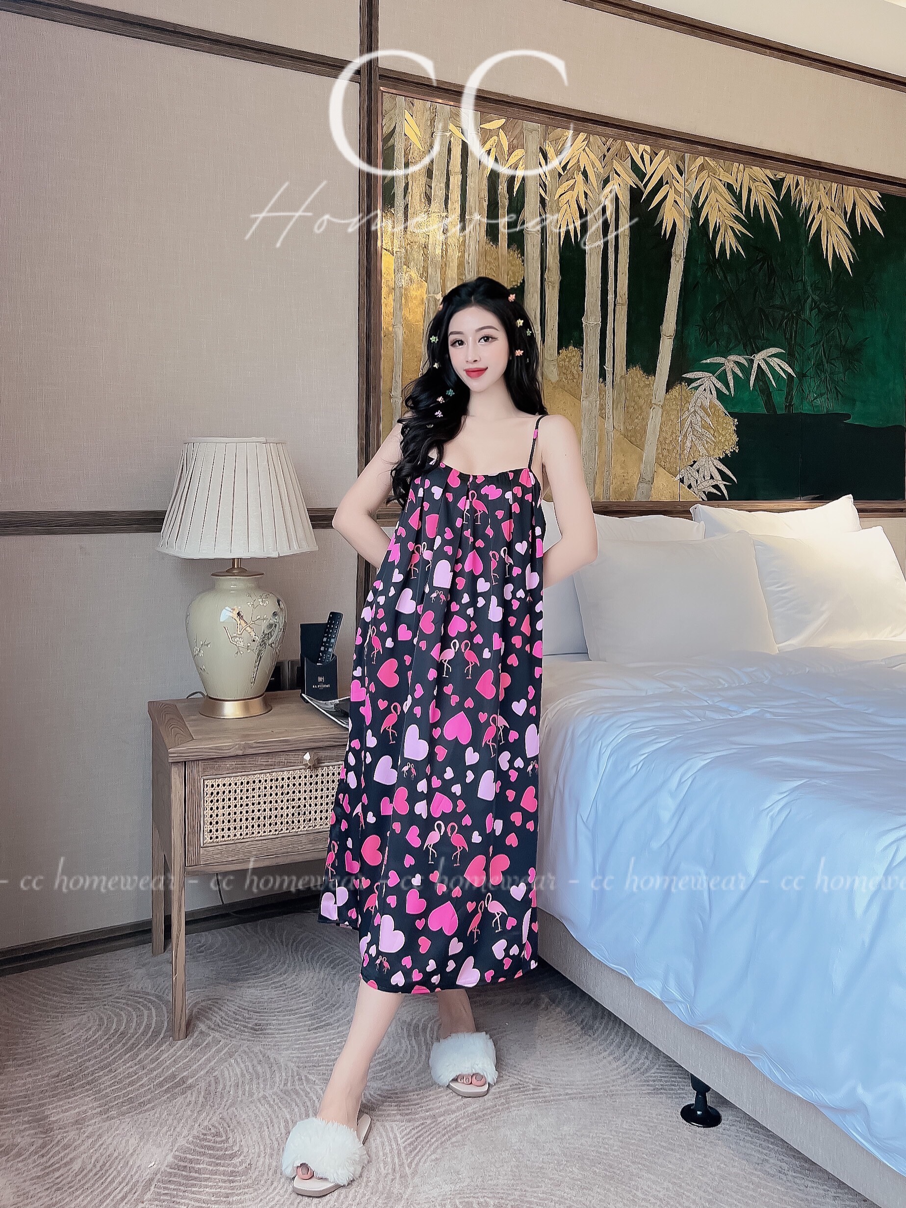 ĐẦM 2 DÂY XẾP LY D2DXL_CC Homewear