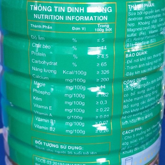 Sữa bột Bổ sung Canxi, Phòng Ngừa Tiểu Đường (900g)