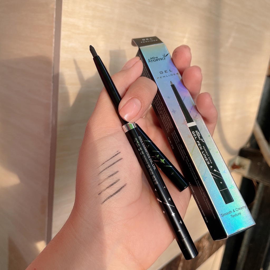 [ Eyeliner Black ] Gel kẻ mí mắt Aroma không lem không trôi màu đen( dạng chì vặn )