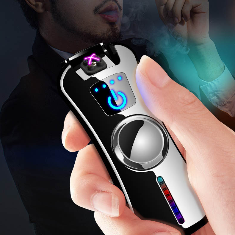 Bật Lửa Điện Plasma 4 tia xoay tạo 11 Hiệu Ứng 3D