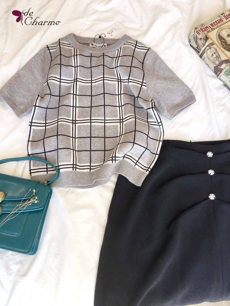 ÁO LEN KẺ Ô VUÔNG  - 82080088N