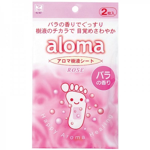 set 2 miếng dán thư giãn bàn chân aloma hương hoa hồng nội địa nhật bản 3