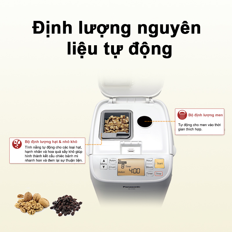 [0% Installment Payment]Panasonic Sd-P104Wra Automatic Bread Maker with 13 Automatic Menus - Genuine Product