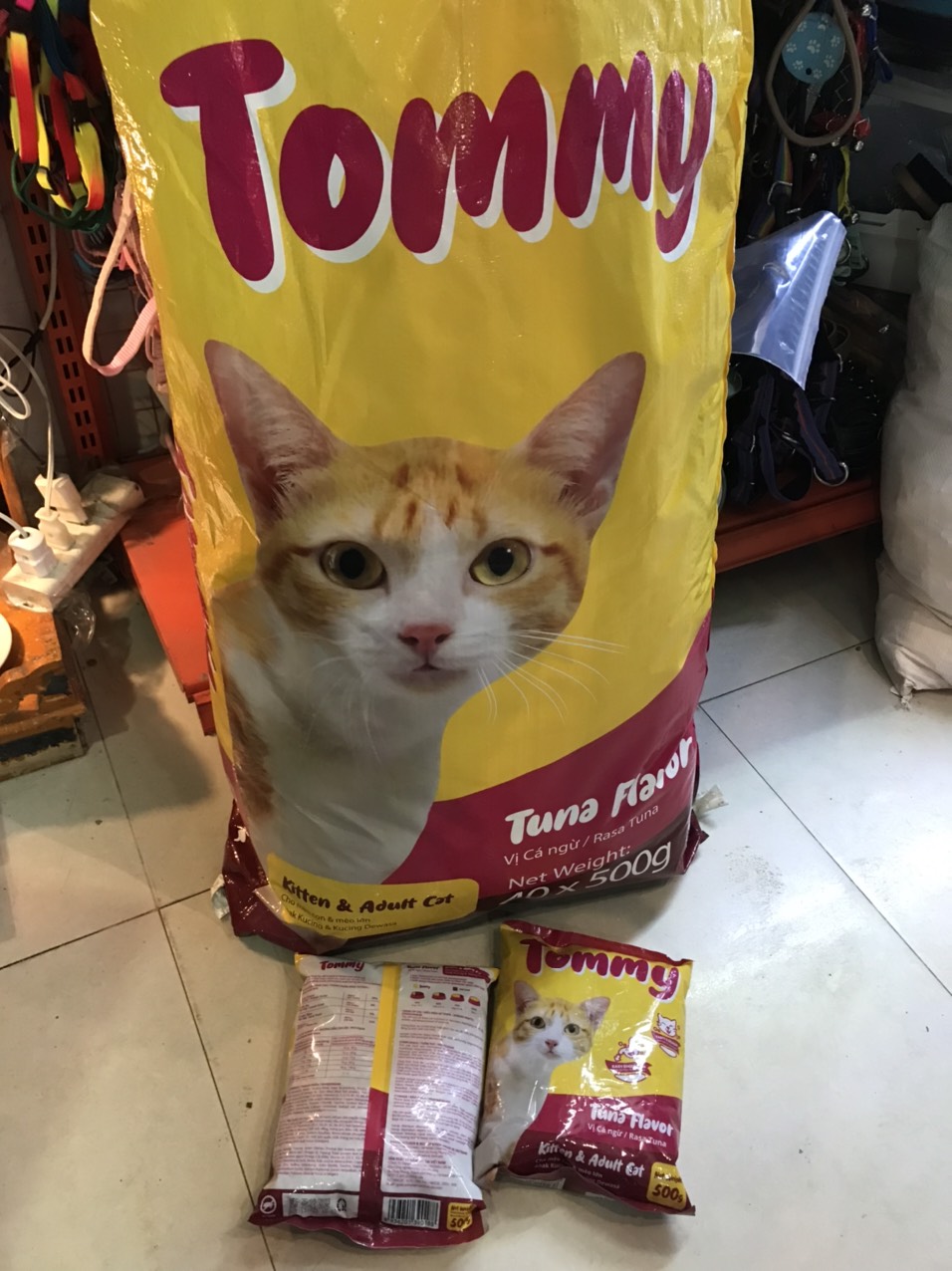 Combo 4 gói thức ăn mèo tommy 500g-100k
