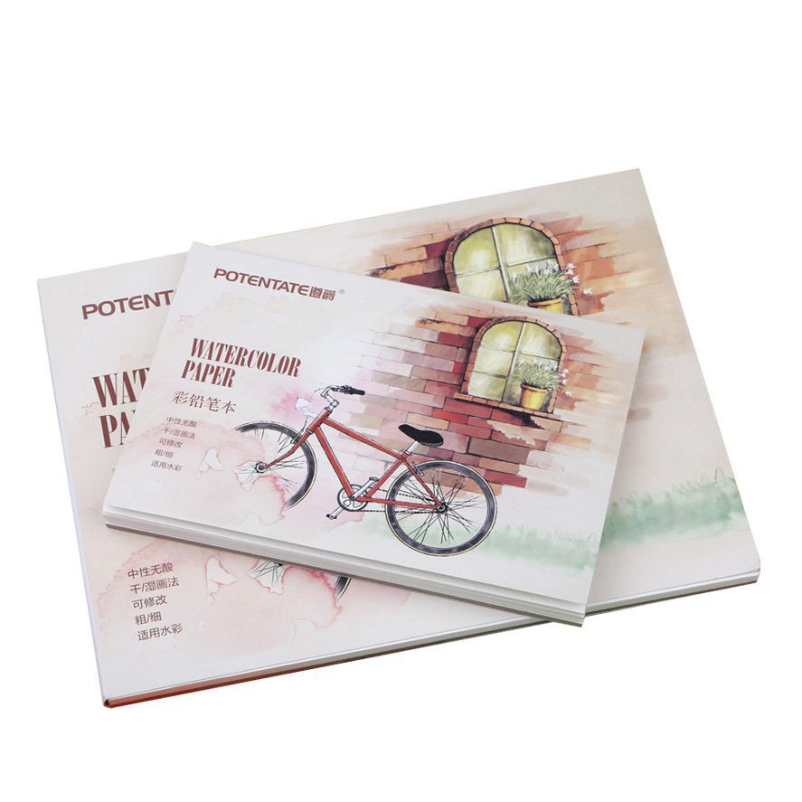 Sổ màu nước potentate a5 xe đạp đl 230g/m2 chuyên vẽ màu nước