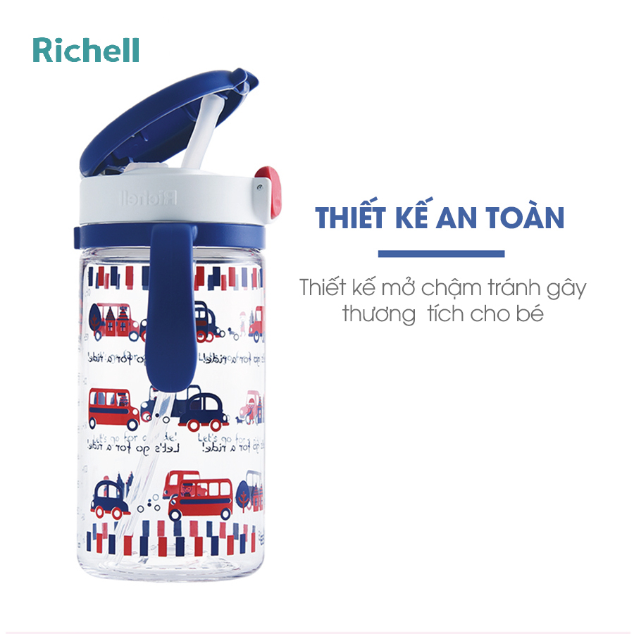BÌNH ỐNG HÚT AQ RICHELL 320ML XANH RIDE
