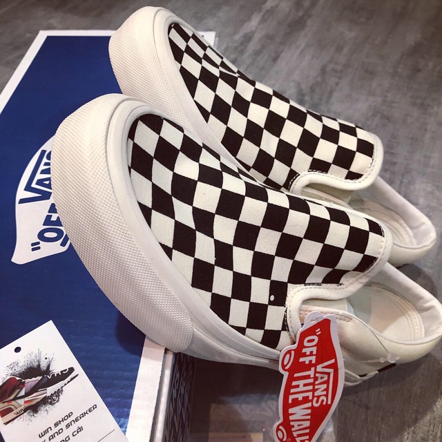 Giày VANS CHECKERBOARD SLIP-ON ( giày Vans lười caro)