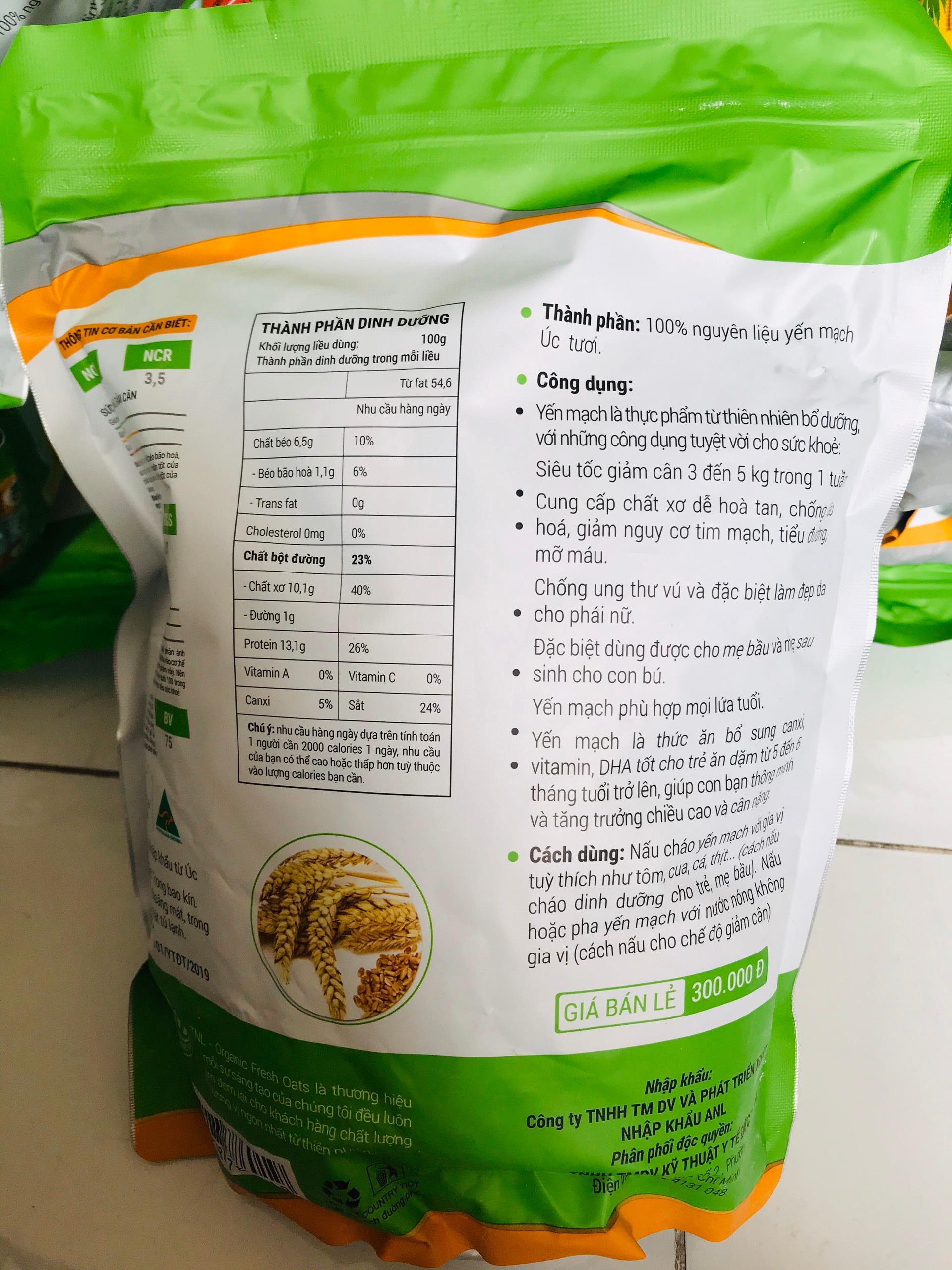 Yến Mạch Úc Tươi Gói 1Kg- Yến mạch Úc tươi loại 1 - Yến Mạch Úc Tươi Nguyên Chất - Giảm Cân Đẹp Da - Family Store Group