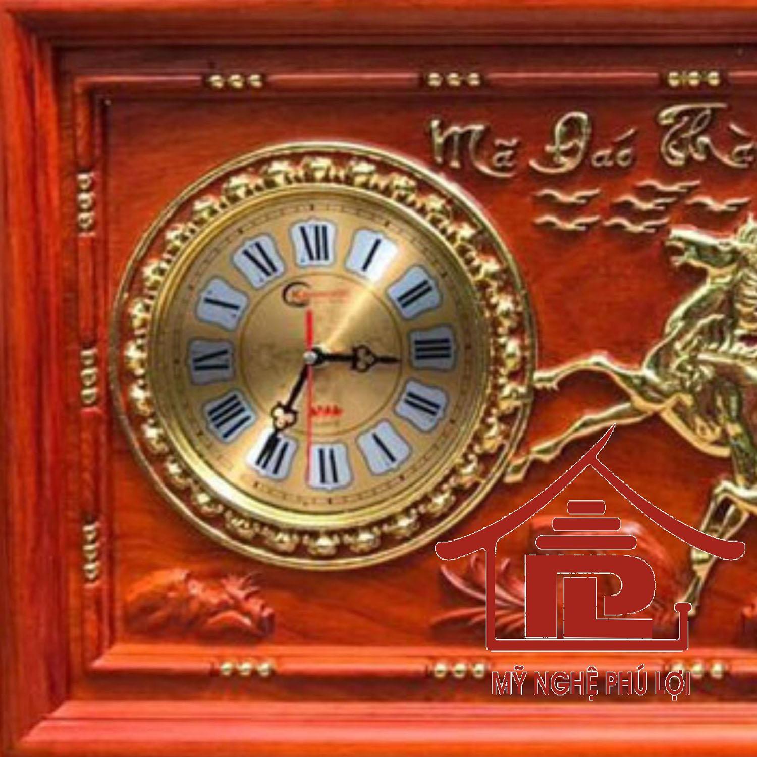 Tranh đồng hỗ gỗ ( Mã Đáo Thành Công)