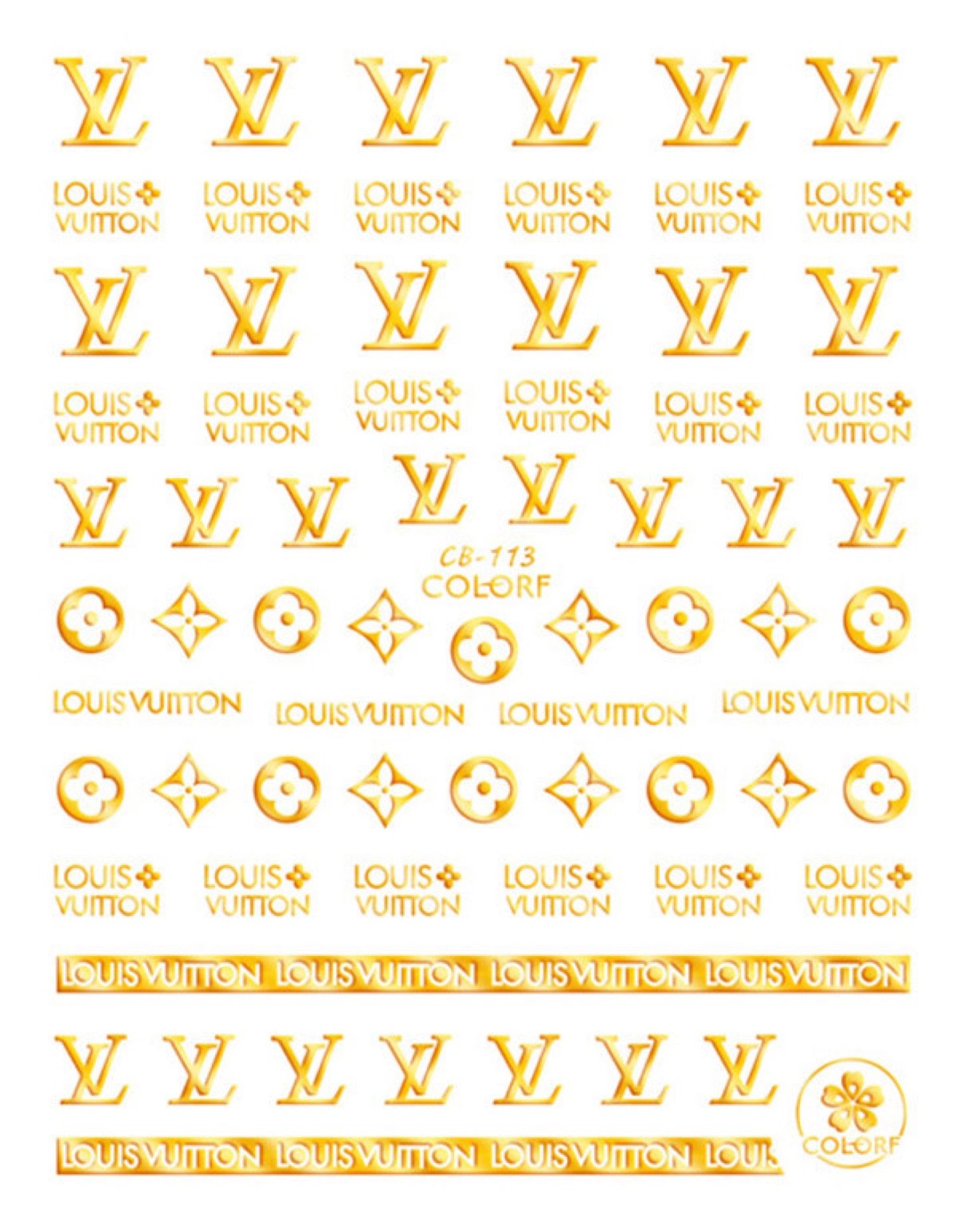 [MÃ CB D] Sticker , hình dán móng tay hoạ tiết logo thương hiệu nổi tiếng dụng cụ trang trí móng tay nghệ thuật chuyên nghiệp nail