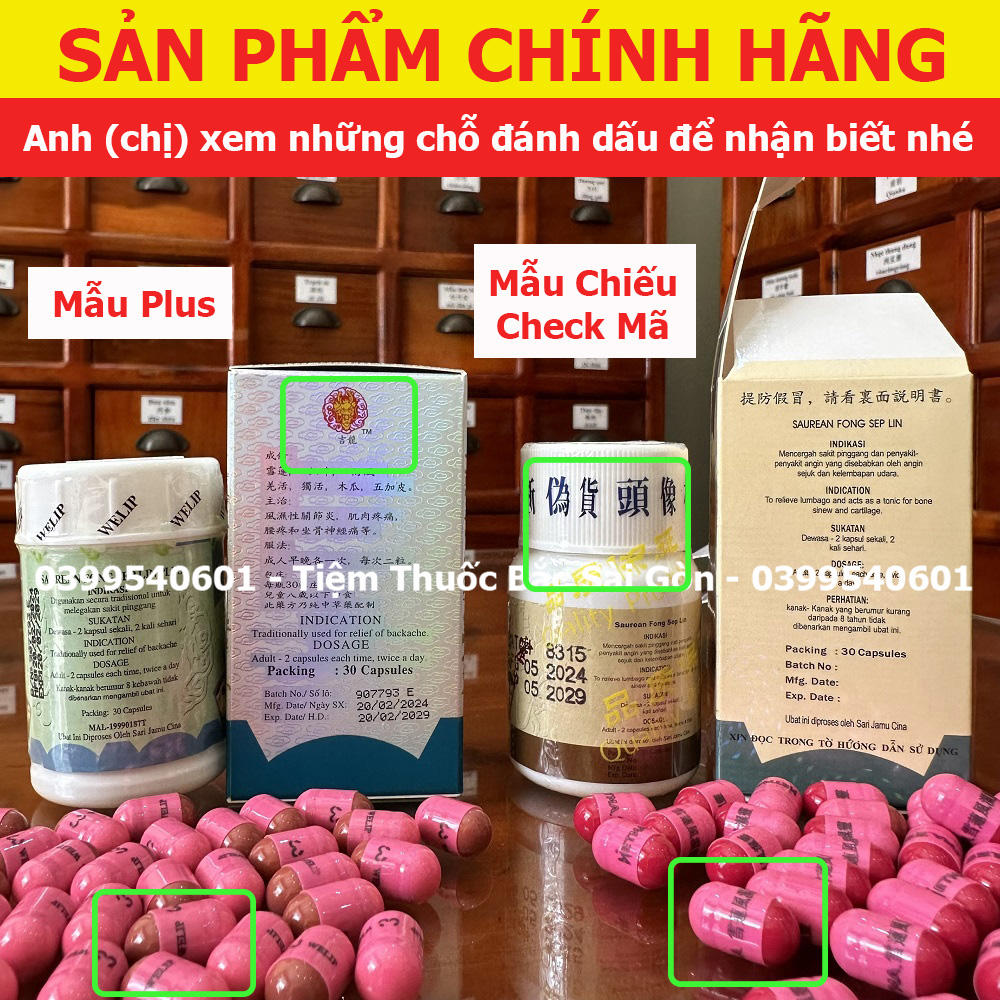 Tuyết Liên Phong Thấp Linh Malaysia - Saurean Fong Sep Lin Hộp 30 viên ( chính hãng, date mới)